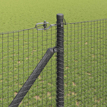 Udendørs svejset trådhegn med pigge 25 x 1,2 m PVC-belagt Stål