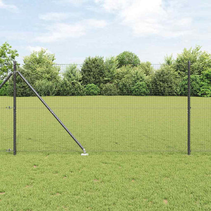 Udendørs svejset trådhegn med pigge 25 x 1,2 m PVC-belagt Stål