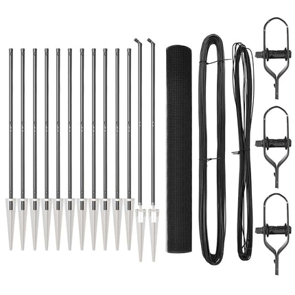 Udendørs svejset trådhegn med pigge 25 x 1,4 m PVC-belagt Stål