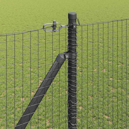 Udendørs svejset trådhegn med pigge 25 x 1,5 m PVC-belagt Stål
