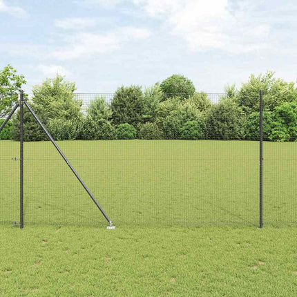 Udendørs svejset trådhegn med pigge 25 x 1,5 m PVC-belagt Stål