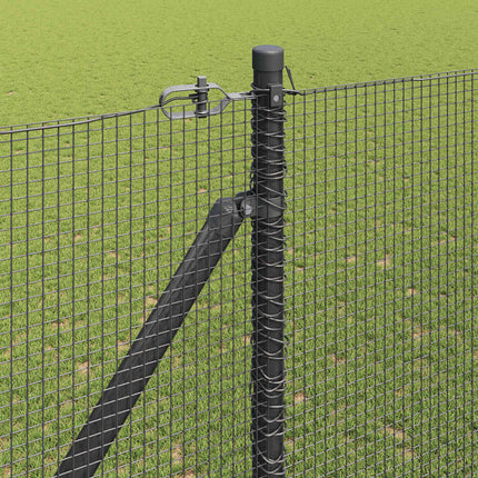 Udendørs svejset trådhegn med pigge 25 x 1,6 m PVC-belagt Stål