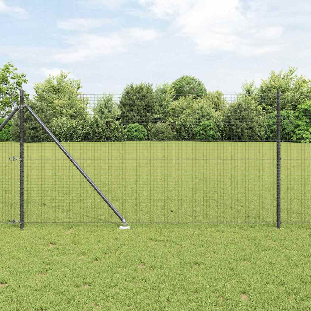 Svejset trådhegn med spidser 50 x 1 m (B x H) PVC-belagt Stål