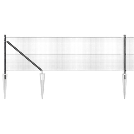 Udendørs svejset trådhegn med pigge 100 x 0,4 m PVC-belagt Stål