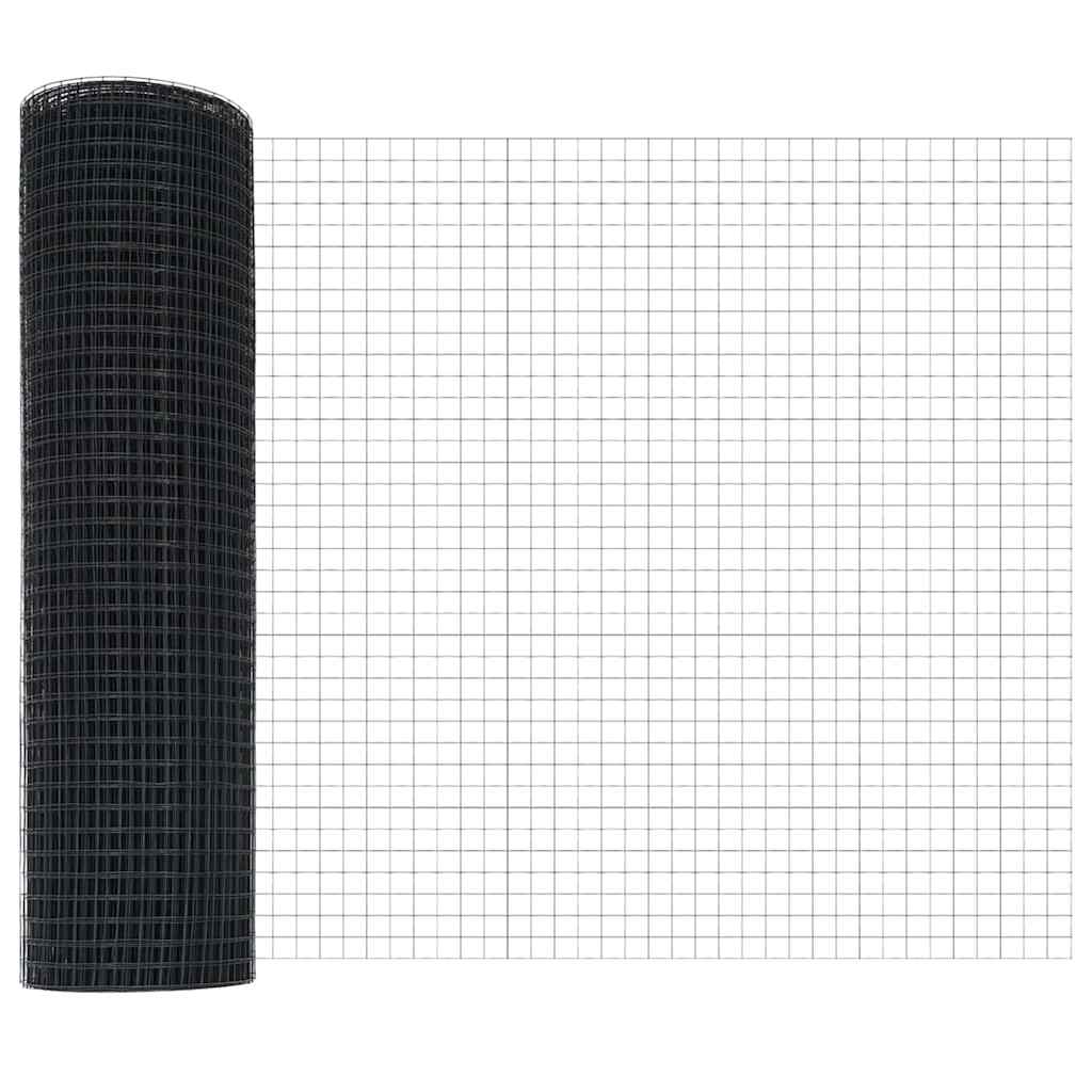 Hegnspæl Grå 100 x 0,6 m (19 x 19 mm mesh) Stål og PVC