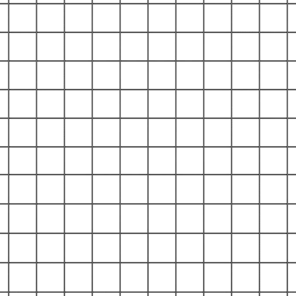 Hegnspæl Grå 100 x 0,6 m (25 x 25 mm net) Stål og PVC