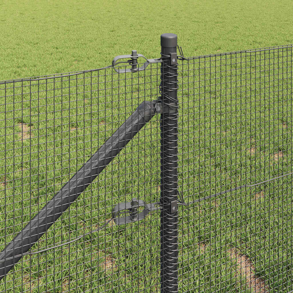 Svejset trådhegn med spidser 100 x 1 m (B x H) PVC-belagt Stål