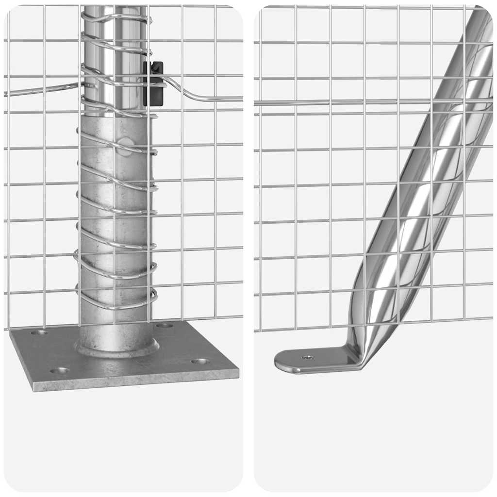 Svejset Trådhegn med Betonsokkel 10 x 1,5 m (B x H)
