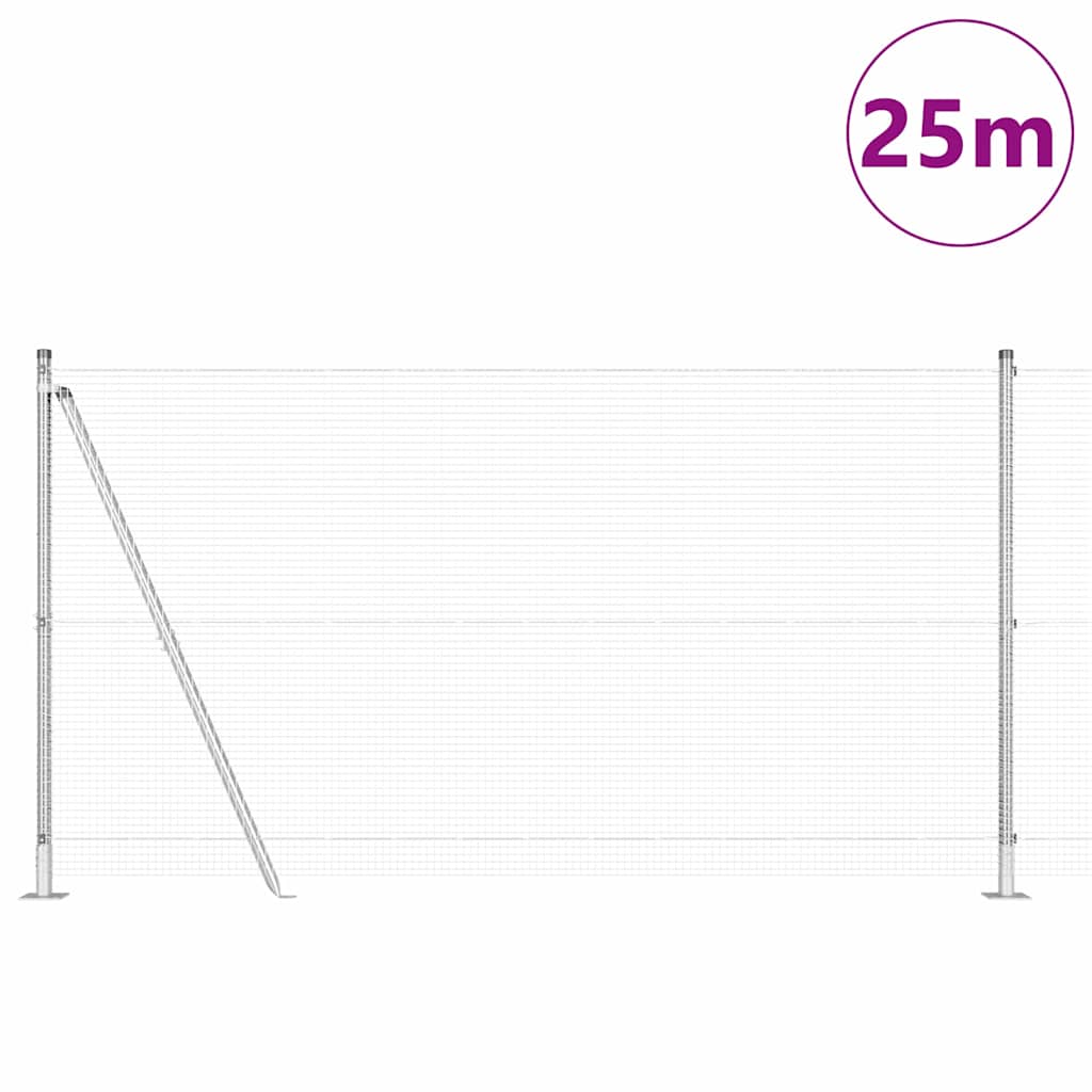 Svejset Trådhegn med Betonsokkel 25 x 1,2 m (B x H)