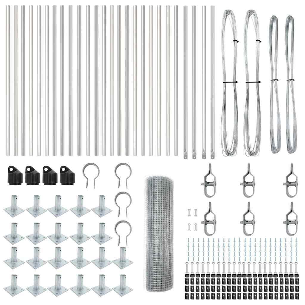 Svejset Trådhegn med Betonsokkel 50 x 1 m (B x H)