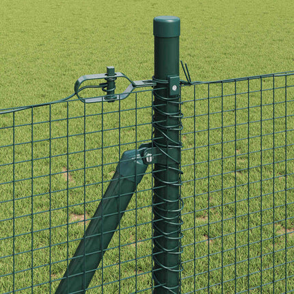 Udendørs svejset trådhegn med betonfundament 10 x 0,8 m Grøn