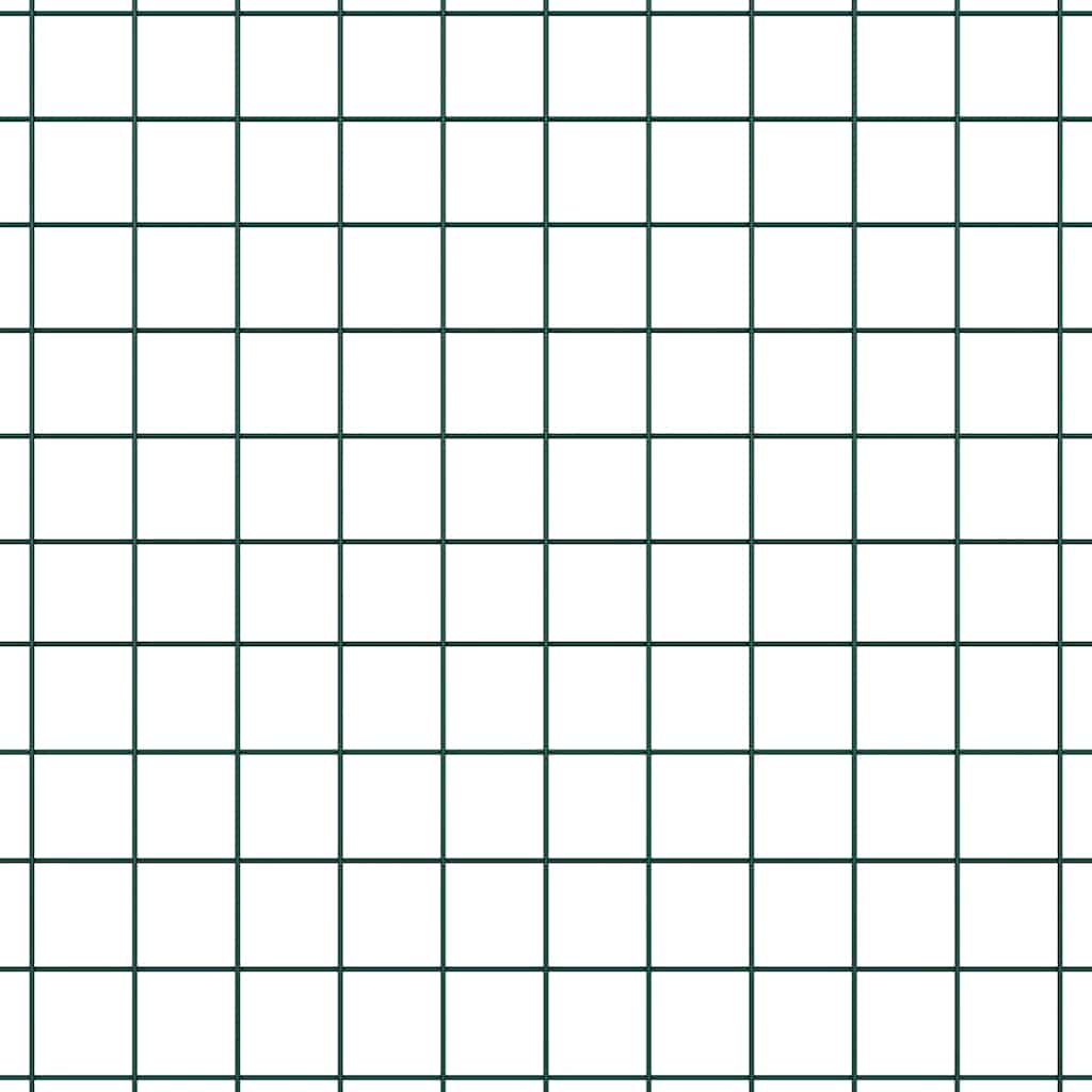 Hegnspæl Grøn 50 x 1 m (25 x 25 mm mesh) Stål og PVC