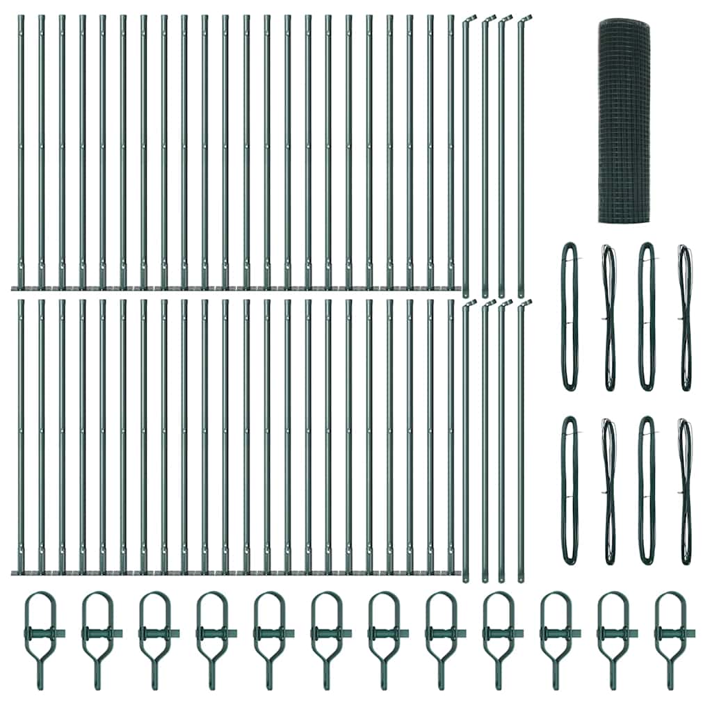 Hegnspæl Grøn 100 x 0,4 m (16 x 16 mm mesh) Stål og PVC