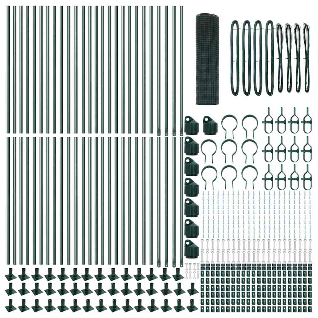Hegnspæl Grøn 100 x 0,4 m (16 x 16 mm mesh) Stål og PVC