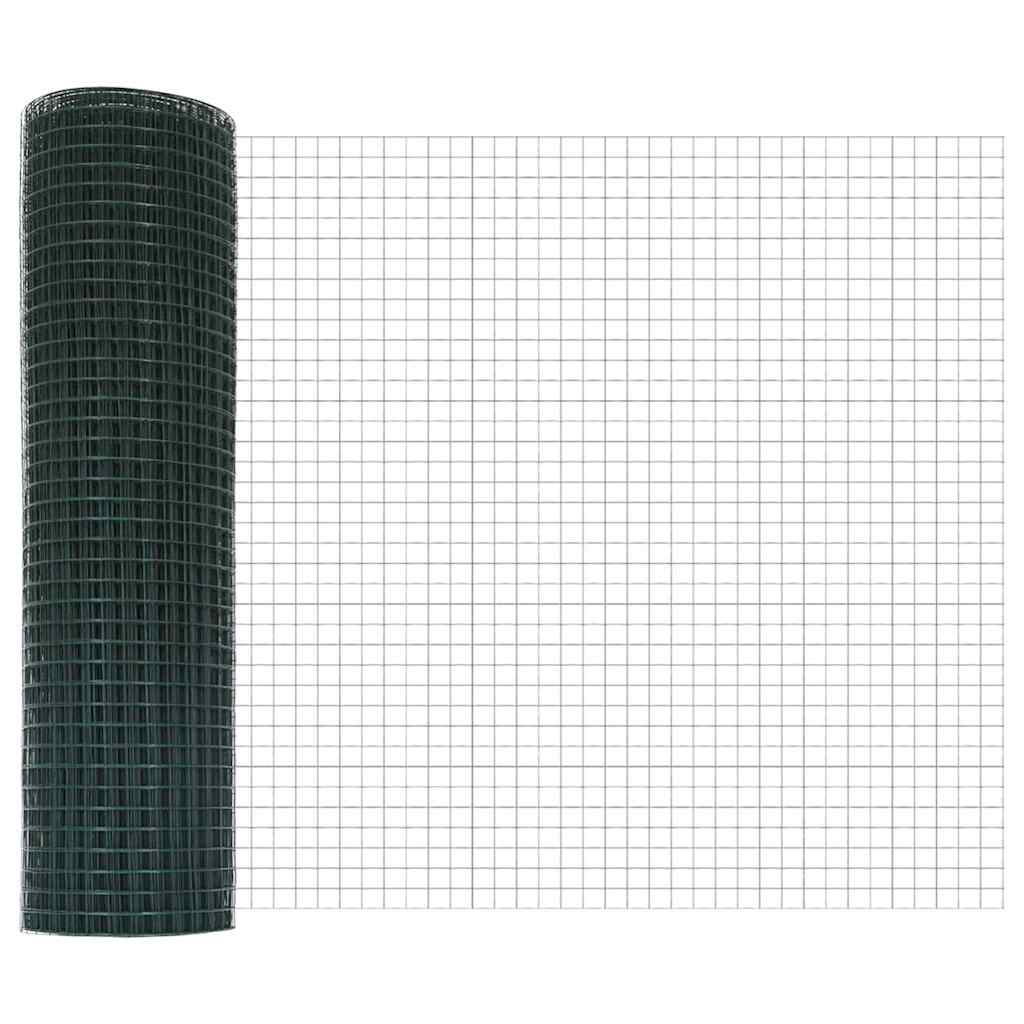 Hegnspæl Grøn 100 x 0,4 m (16 x 16 mm mesh) Stål og PVC