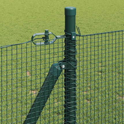 Udendørs svejset trådhegn med betonfundament 100 x 1 m Grøn