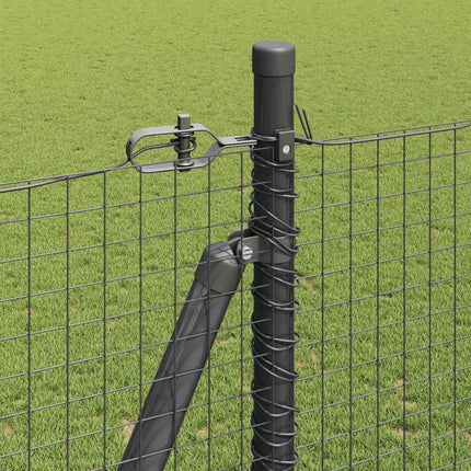 Svejset Trådhegn med Betonsokkel 10 x 1,4 m PVC-belagt stål Grå