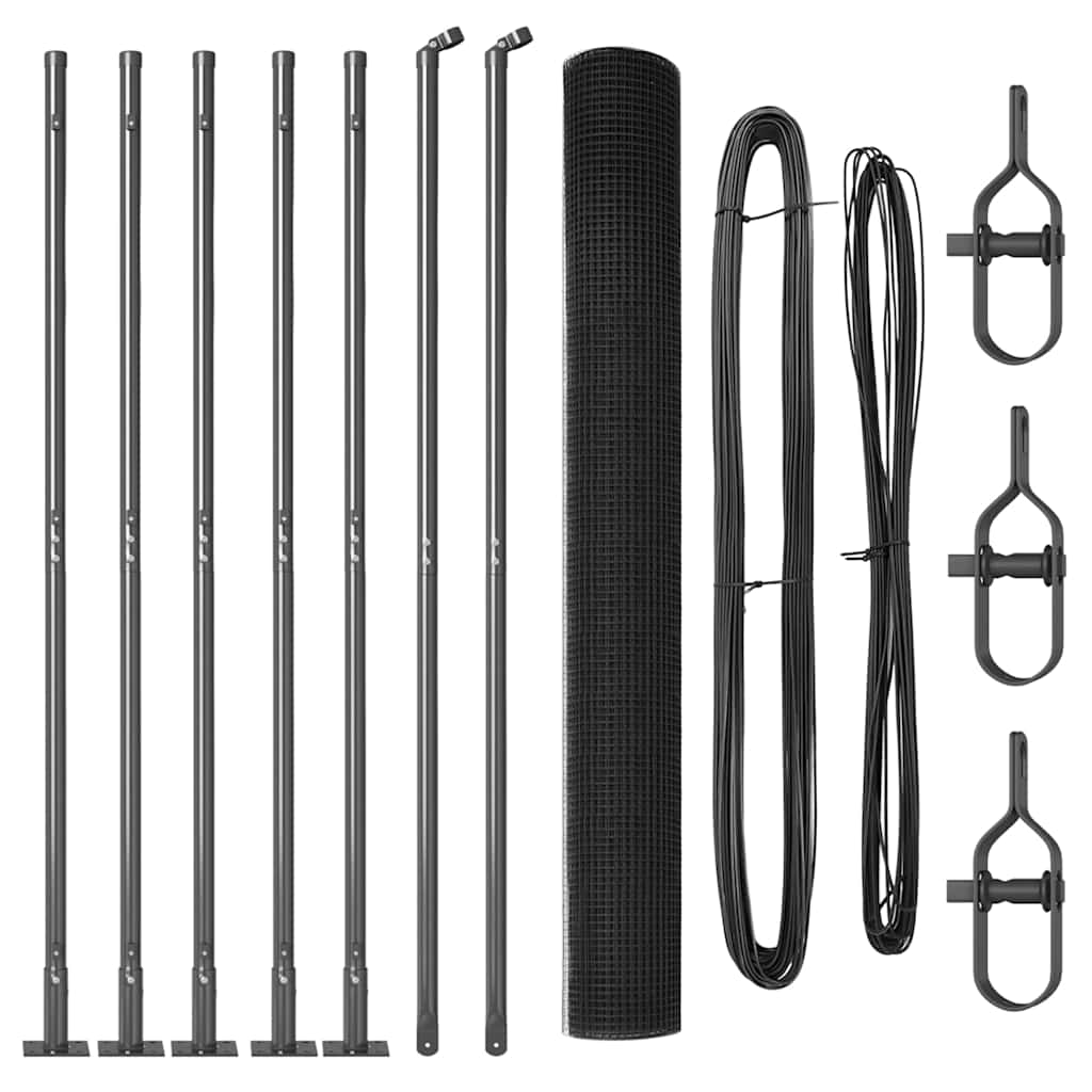 Hegnspæl Grå 10 x 1,5 m (25 x 25 mm net) Stål