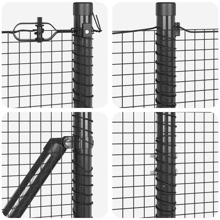 Svejset Trådhegn med Betonsokkel 25 x 1,2 m PVC-belagt stål Grå