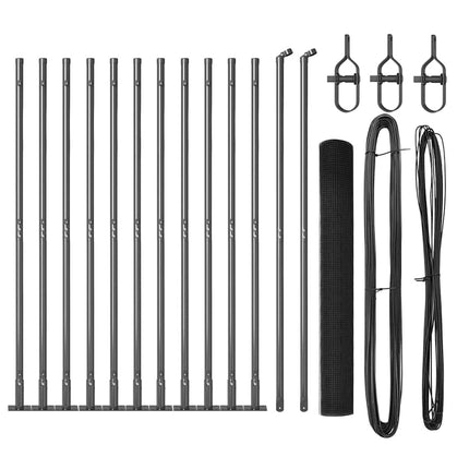 Svejset Trådhegn med Betonsokkel 25 x 1,2 m PVC-belagt stål Grå