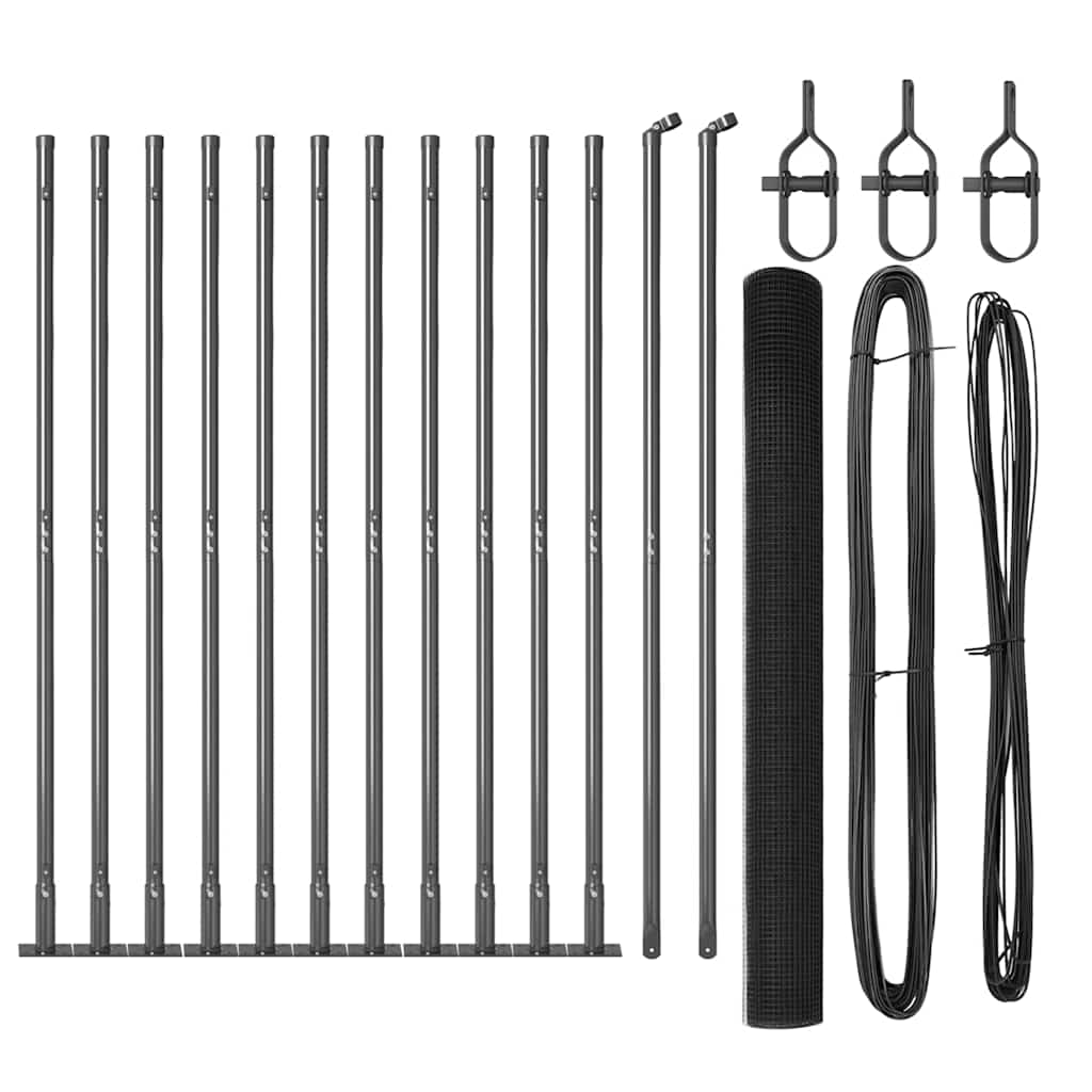 Svejset Trådhegn med Betonsokkel 25 x 1,5 m (B x H)