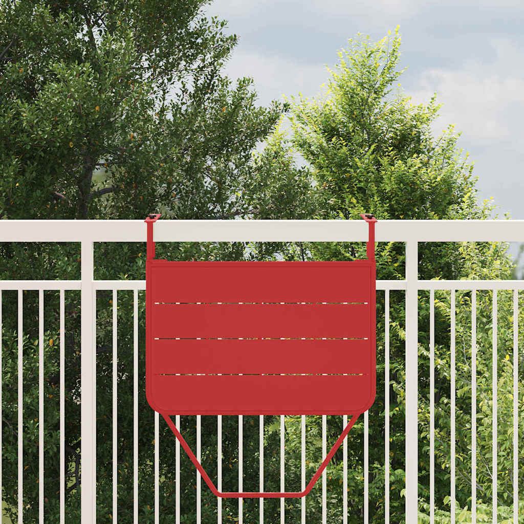 Hængende Altan Bord Rød 60 x 39 x 65 cm Stål