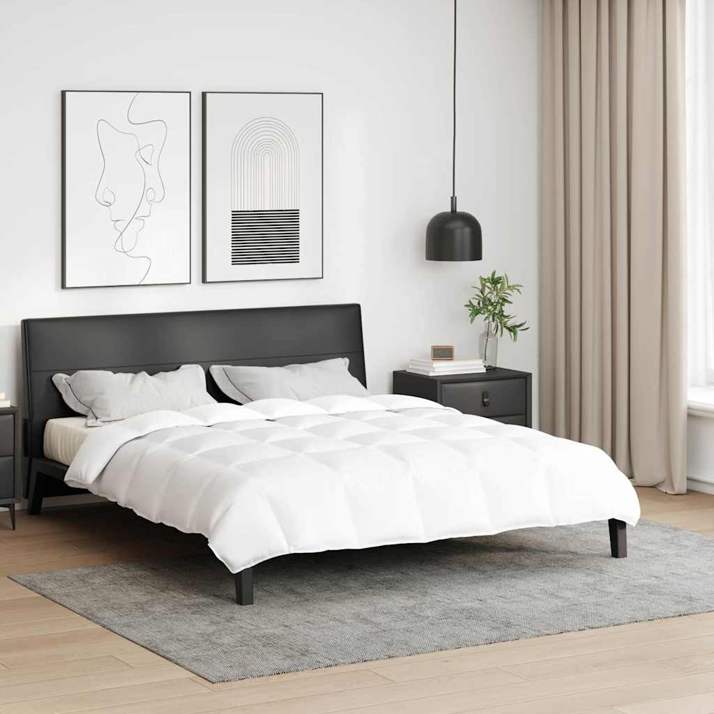 Dyne hvid 260 × 220 cm - fjer og dun, kassequilt