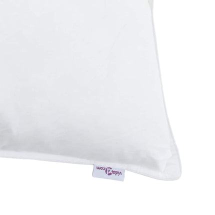 Hovedpude med pude Hvid 40 x 80 cm Fjer