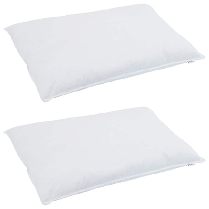 Hovedpude 2 stk. 40 x 80 cm Fjer Hvid