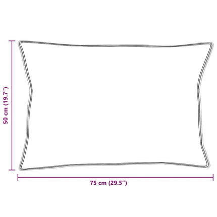 Hovedpude 2 stk. 50 x 75 cm Fjer Hvid