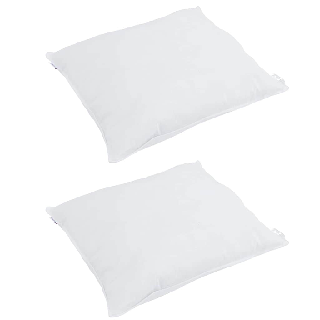 Hovedpude med pude 2 pcs Hvid 60 x 60 cm Fjer