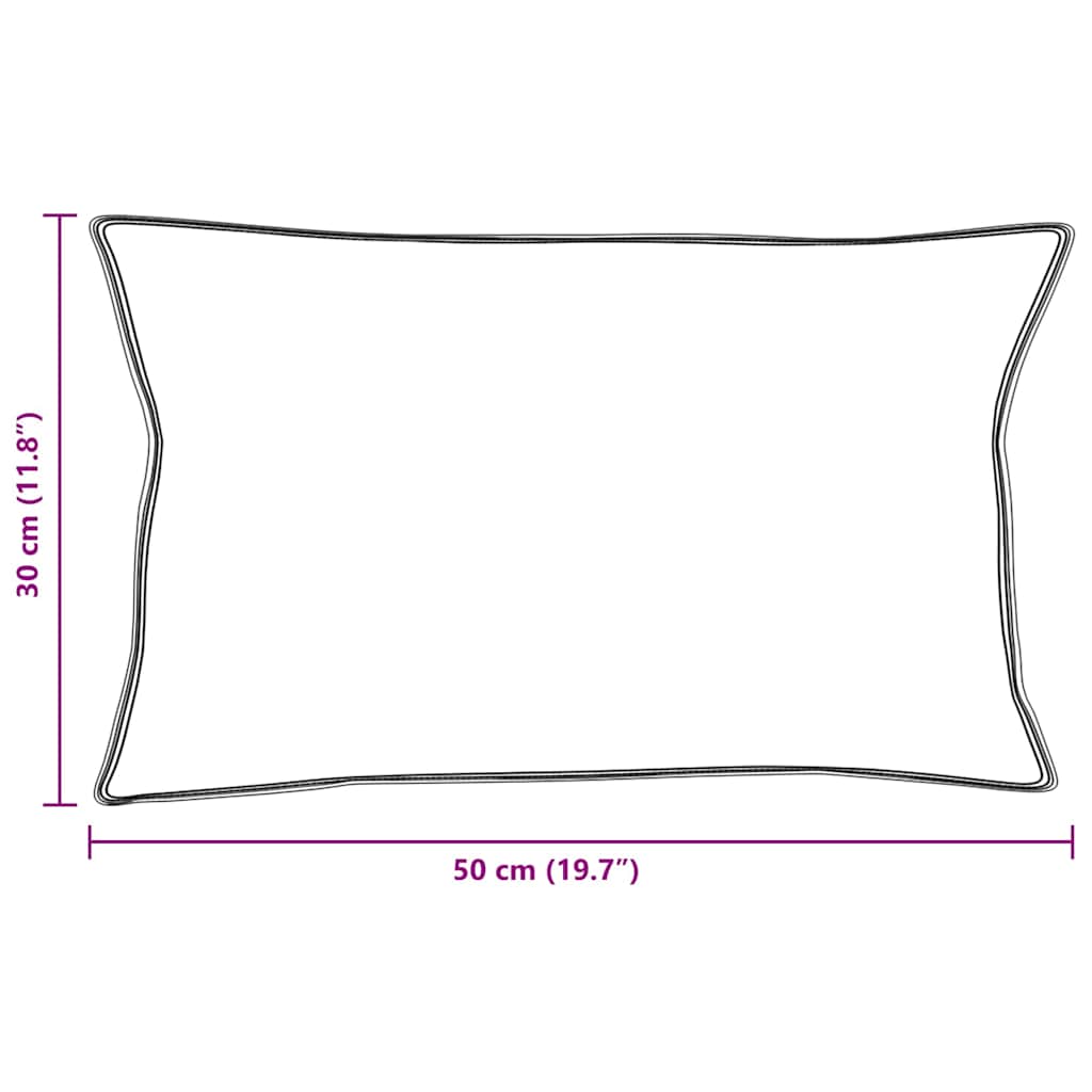 Hovedpude med pude 2 pcs Hvid 30 x 50 cm Bomuld