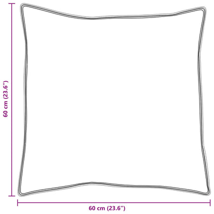 Hovedpude 2 stk. 60 x 60 cm Bomuld Hvid