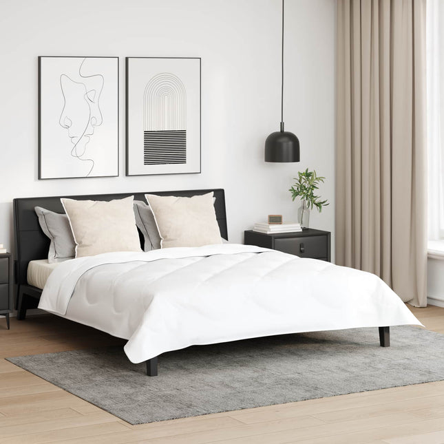 Hovedpude med pude 2 pcs Hvid 80 x 80 cm Bomuld