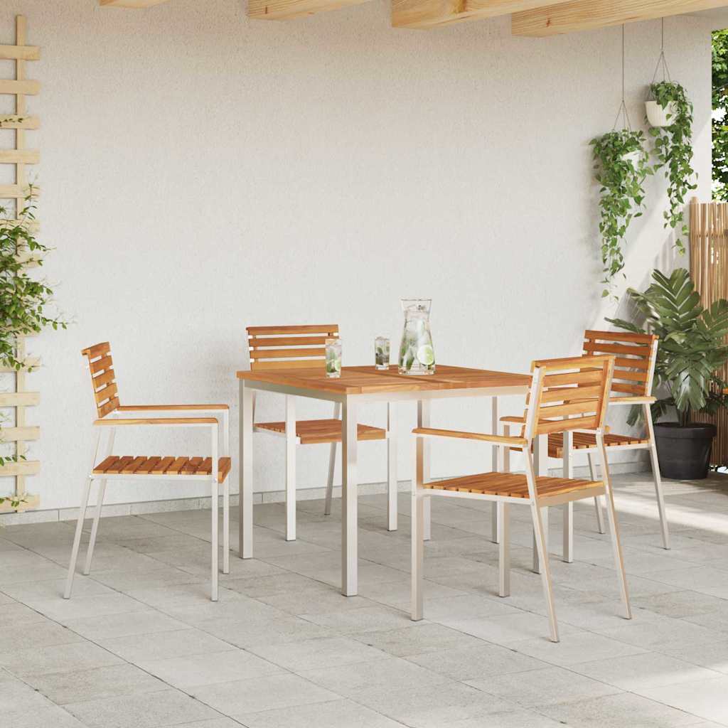Spisebord Brun 90 x 90 x 75 cm Massiv Teaktræ