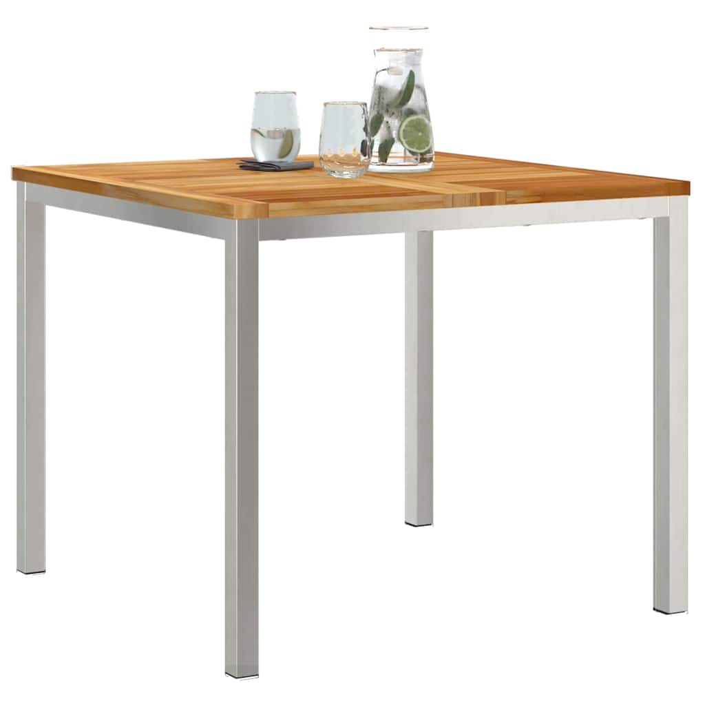 Spisebord Brun 90 x 90 x 75 cm Massiv Teaktræ
