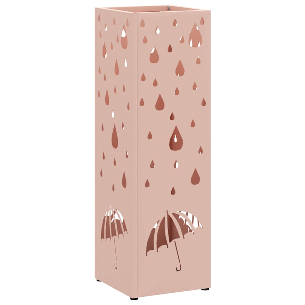 Parasolfod med opbevaring Lyserød 15,5 x 15,5 x 49 cm Metal