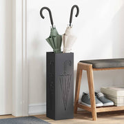 Parasolfod med opbevaring Sort 15,5 x 15,5 x 49 cm Metal