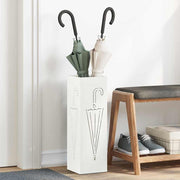 Parasolfod med opbevaring Hvid 15,5 x 15,5 x 49 cm Metal