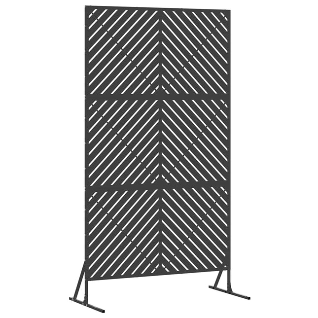 Privatlivsskærm 100 x 50 x 180 cm Stål Sort