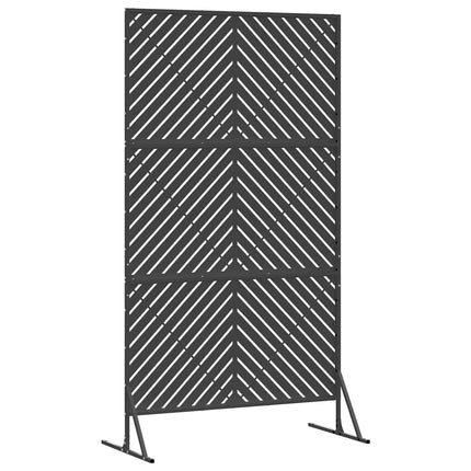 Privatlivsskærm 100 x 50 x 180 cm Stål Sort