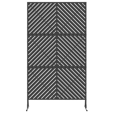 Privatlivsskærm 100 x 50 x 180 cm Stål Sort