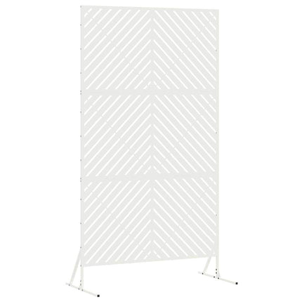Privatlivsskærm 100 x 50 x 180 cm Stål Hvid