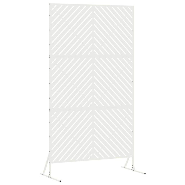 Privatlivsskærm 100 x 50 x 180 cm Stål Hvid