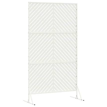Privatlivsskærm 100 x 50 x 180 cm Stål Hvid