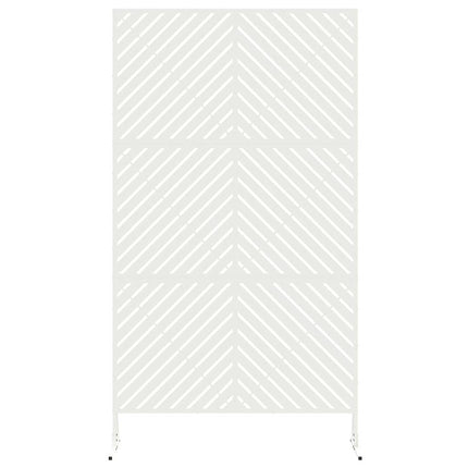 Privatlivsskærm 100 x 50 x 180 cm Stål Hvid