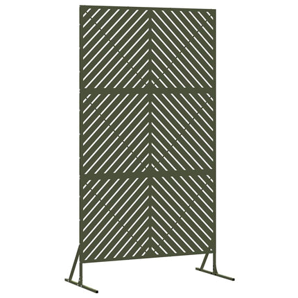 Privatlivsskærm 100 x 50 x 180 cm Stål Olivengrøn