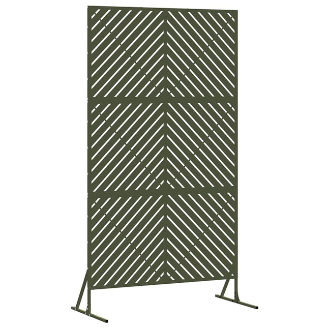 Privatlivsskærm 100 x 50 x 180 cm Stål Olivengrøn