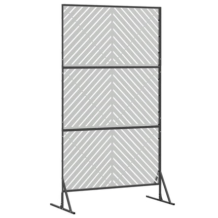 Privatlivsskærm 100 x 50 x 180 cm Galvaniseret stål Sølv