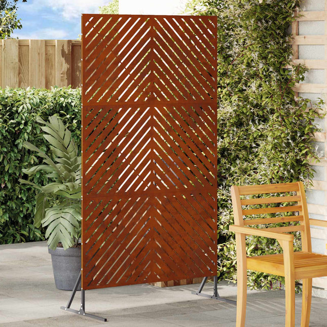 Privatlivsskærm 100 x 50 x 180 cm Cortenstål Rusten